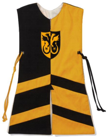 Wappenrock Adler schwarz/gelb, Gr. 2